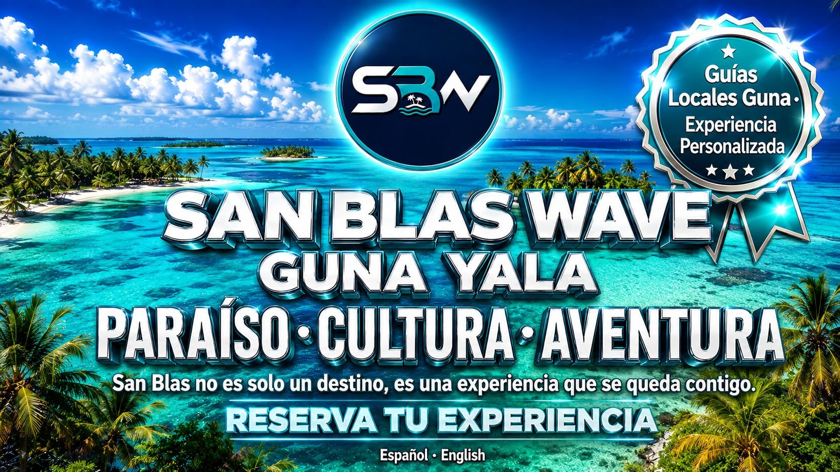 San Blas Wave — Guna Yala. Paraíso, cultura y aventura. Guías locales Guna, experiencia personalizada.